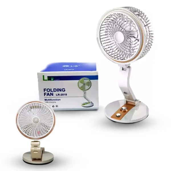 LR 2018 Table Fan, Small Portable Desktop Fan with 21 SMD Light Strong Wind, Quiet Operation Personal Mini Fan (1)