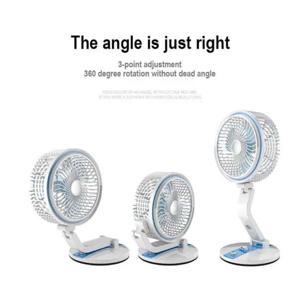 LR 2018 Table Fan, Small Portable Desktop Fan with 21 SMD Light Strong Wind, Quiet Operation Personal Mini Fan (2)
