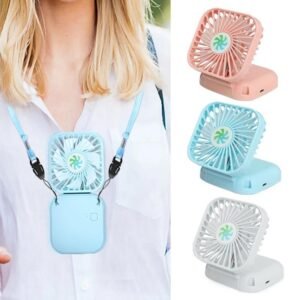 Three Speed Hanging Neck Fan: Mini, Portable & Multi-Functional